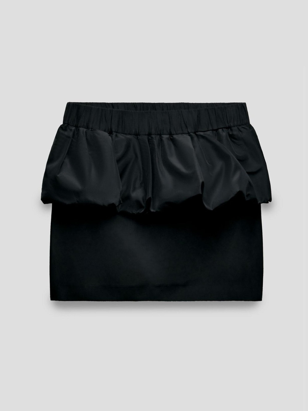 Zara Black Ruffle Mini Skirt
